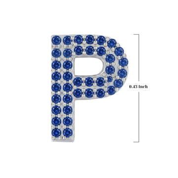 Blue Letter P / Rho Charm