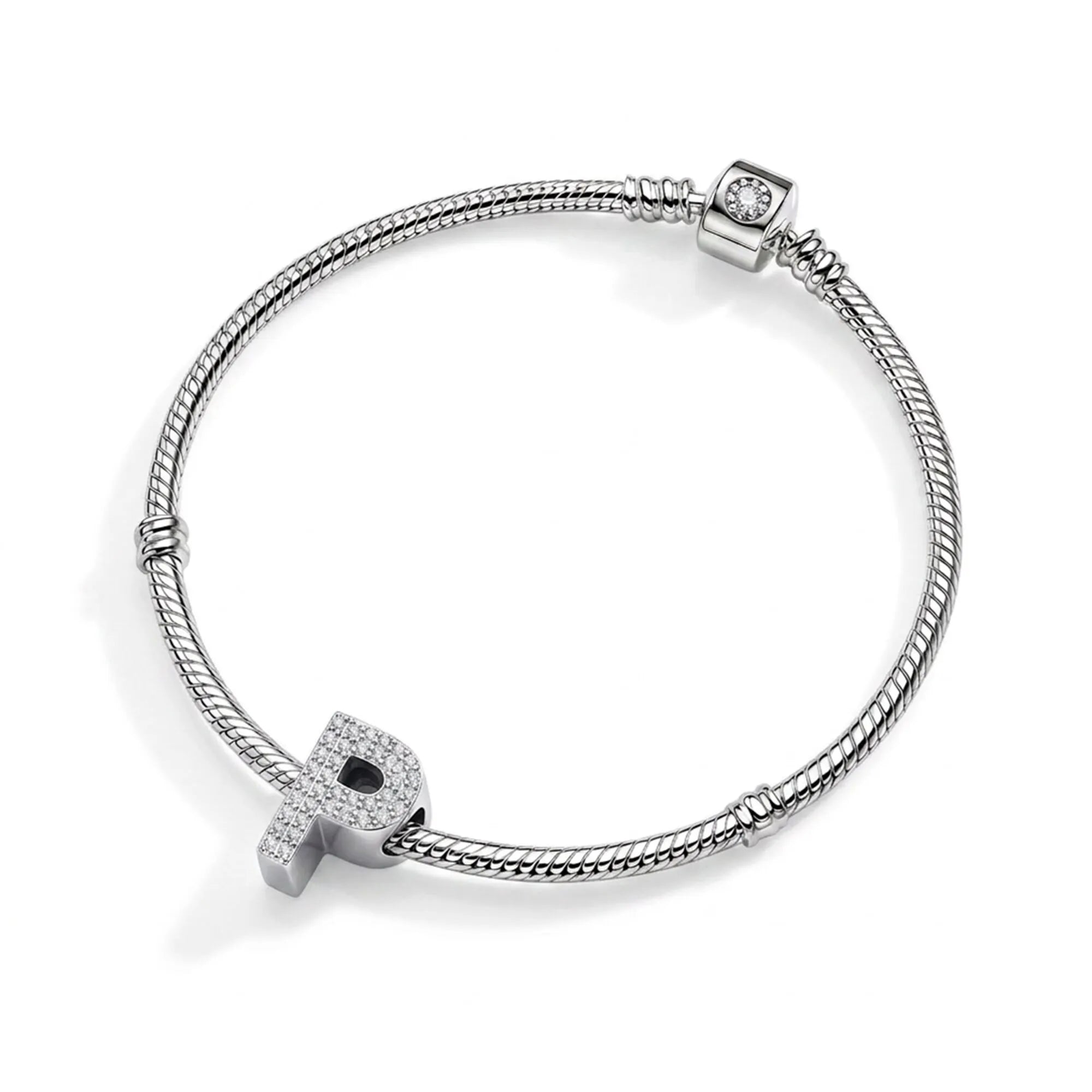 Silver Letter P / Rho Charm