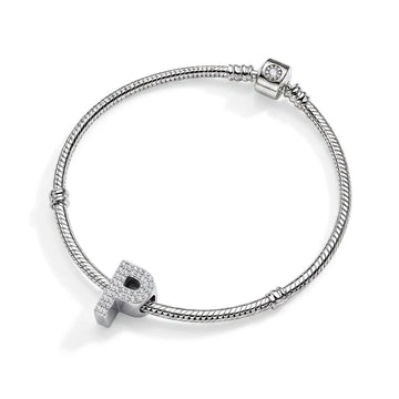 Silver Letter P / Rho Charm