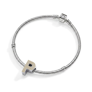 Gold Letter P / Rho Charm