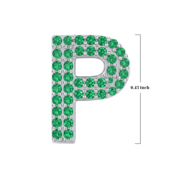 Green Letter P / Rho Charm