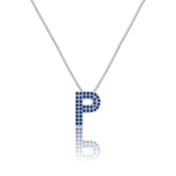 Blue Letter P / Rho Charm