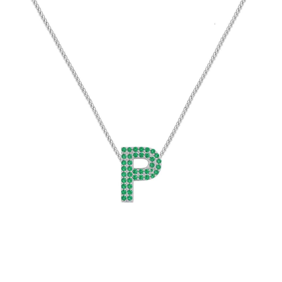 Green Letter P / Rho Charm