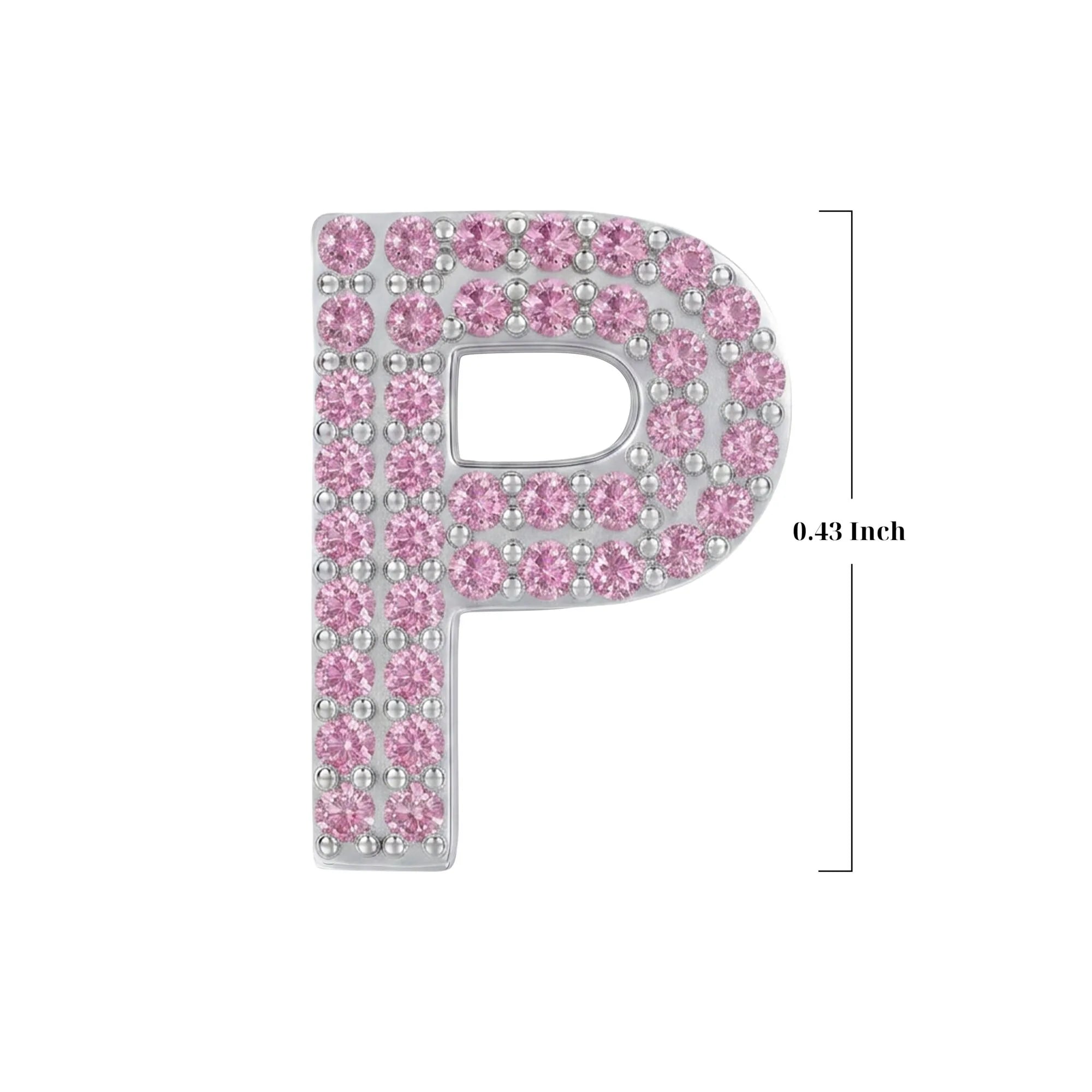 Pink Letter P / Rho Charm