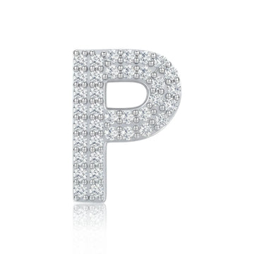 Silver Letter P / Rho Charm