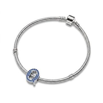 Blue Letter Q Charm