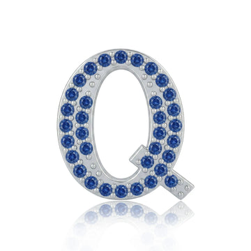 Blue Letter Q Charm