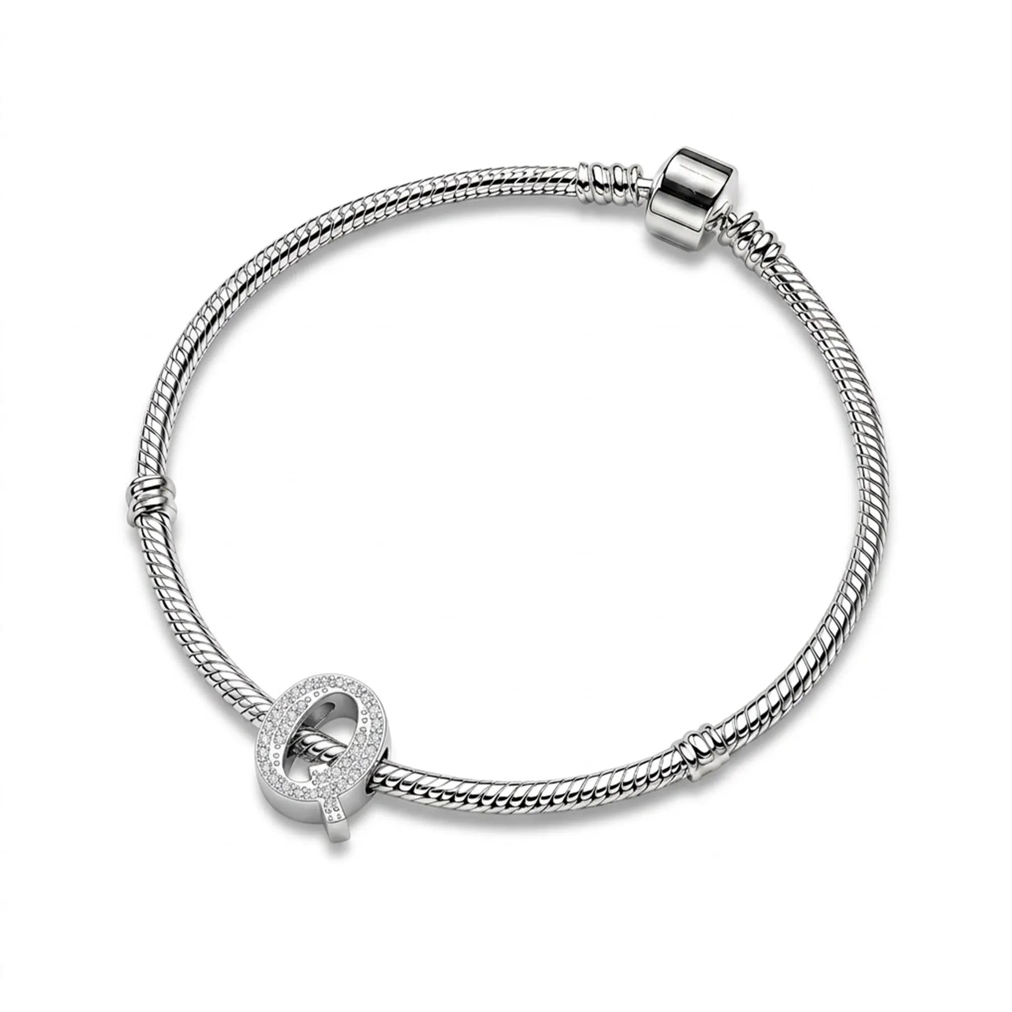 Silver Letter Q Charm