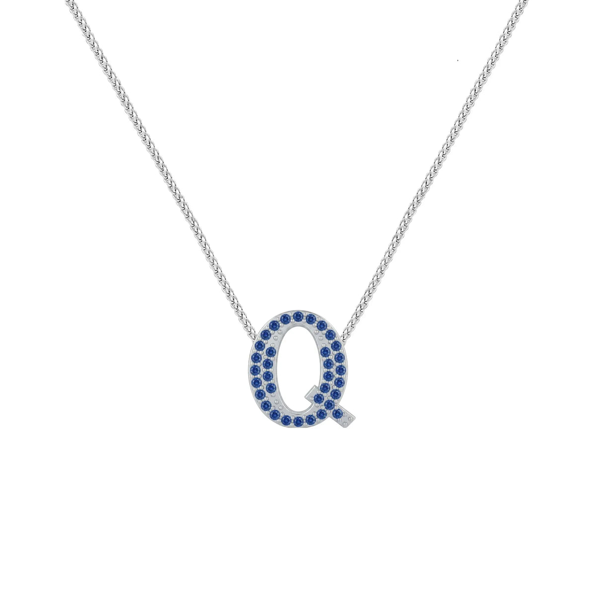 Blue Letter Q Charm