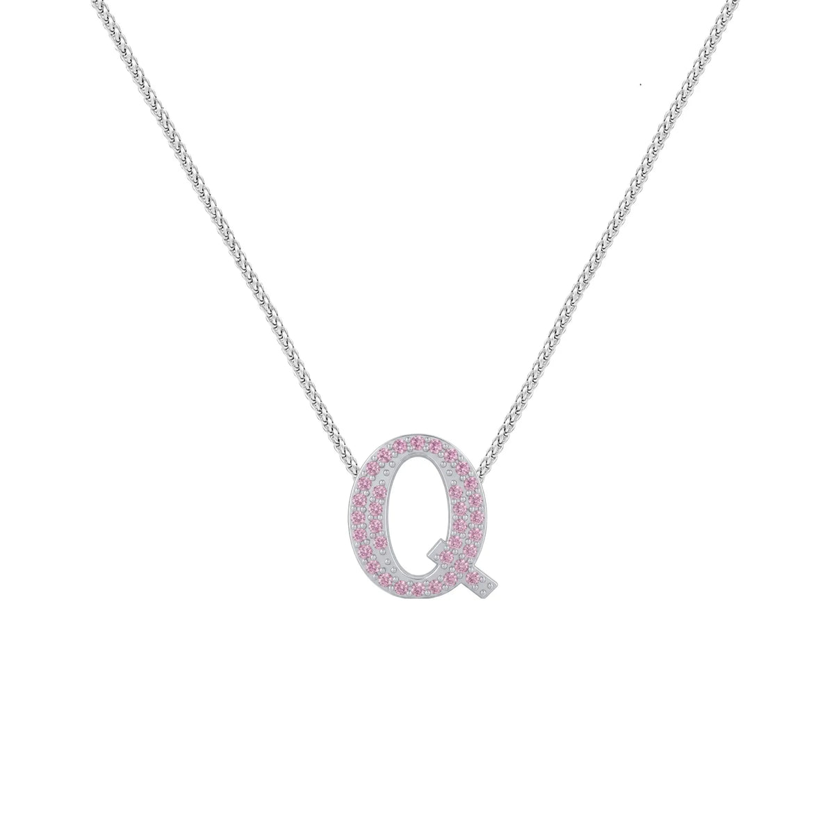 Pink Letter Q Charm