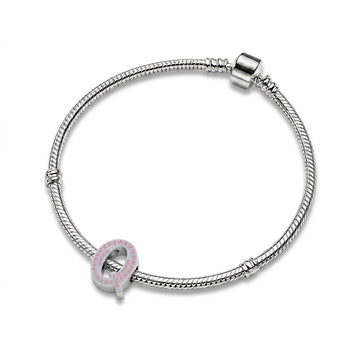 Pink Letter Q Charm