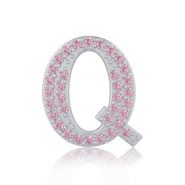 Pink Letter Q Charm