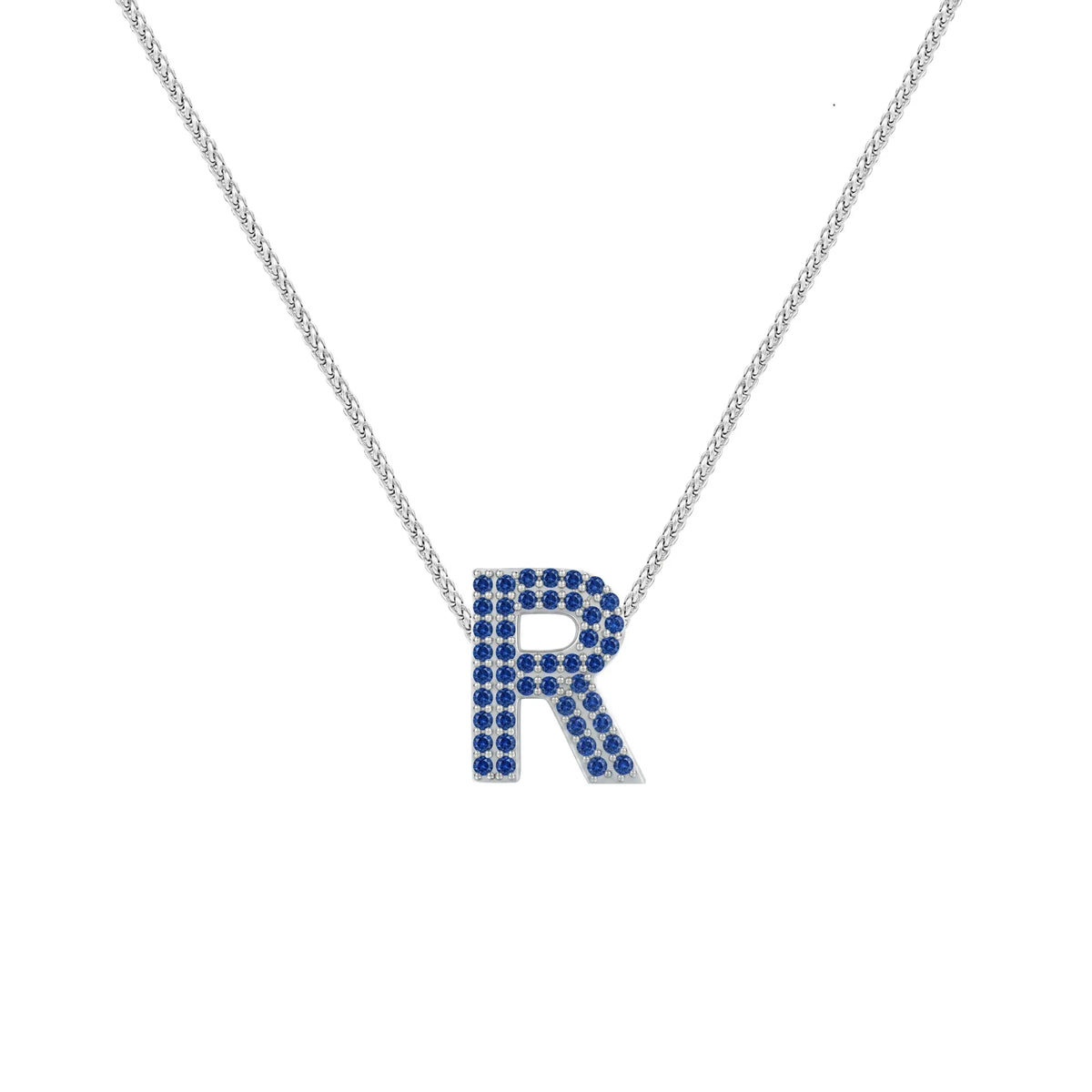 Blue Letter R Charm