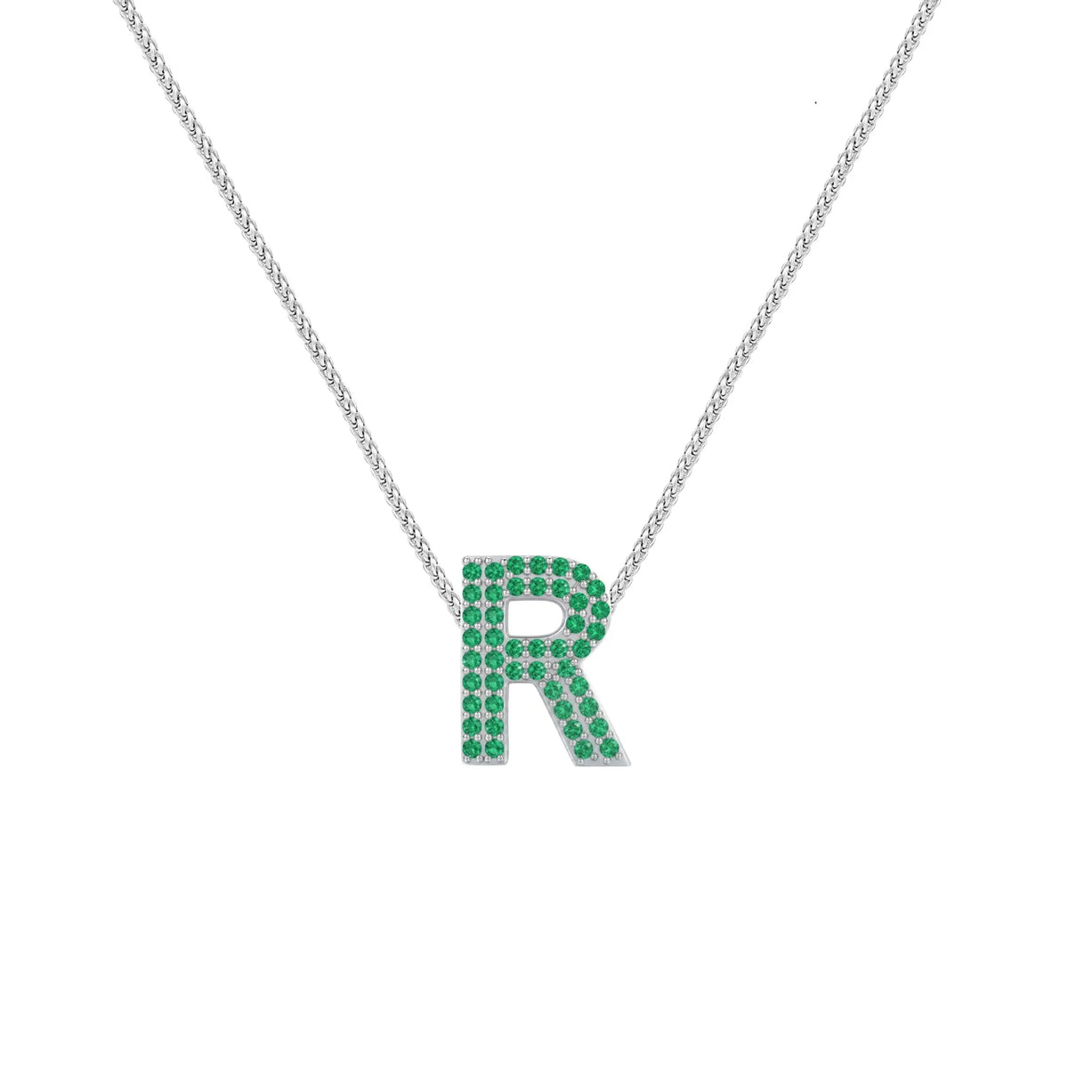Green Letter R Charm