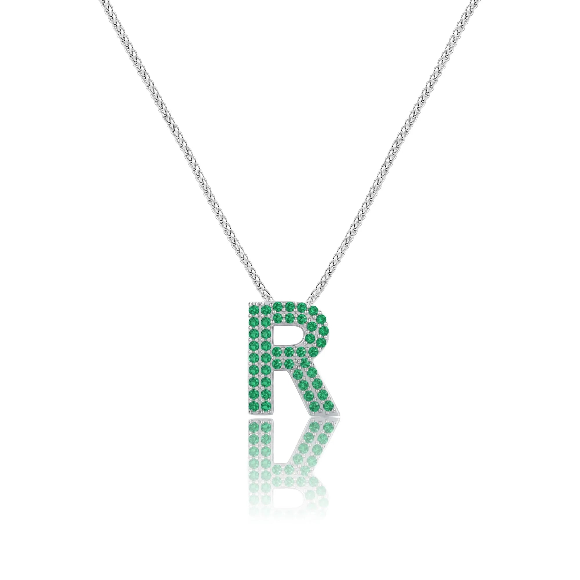 Green Letter R Charm