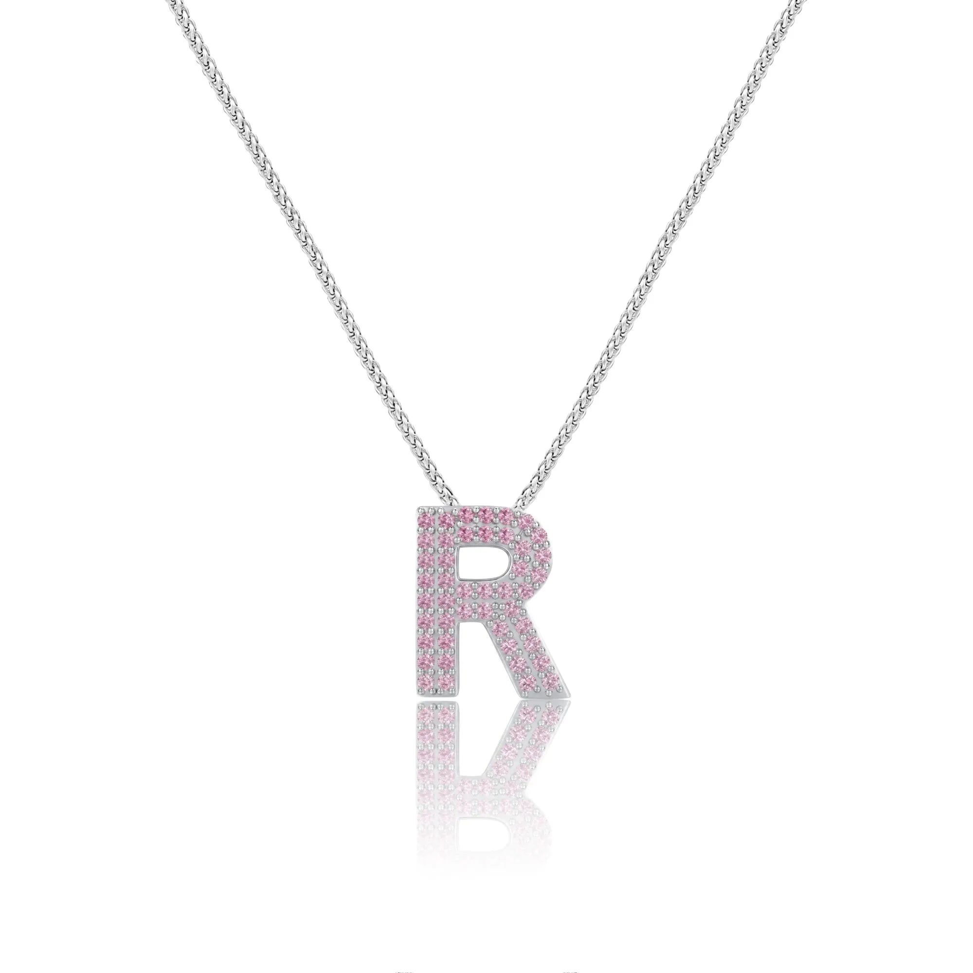 Pink Letter R Charm