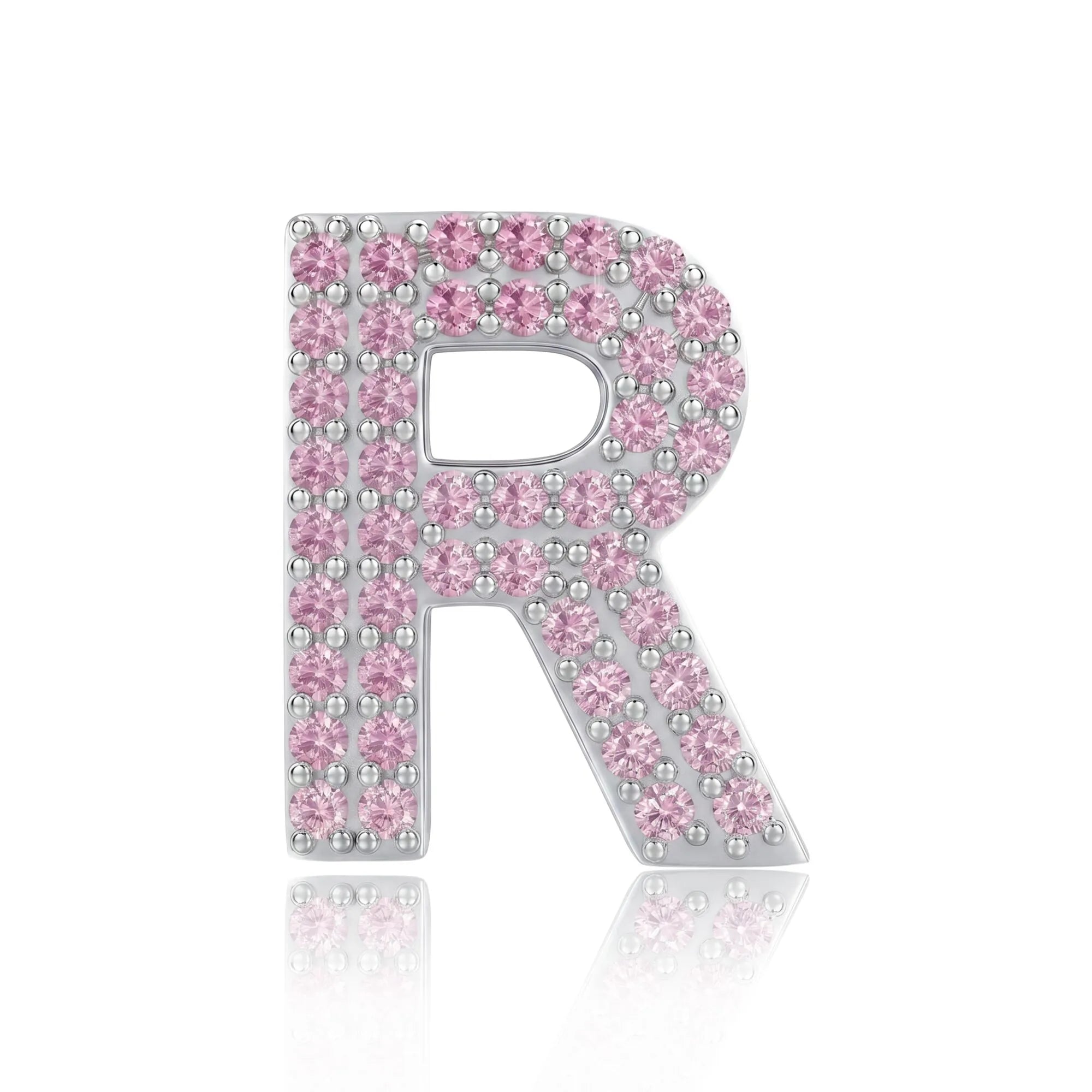Pink Letter R Charm