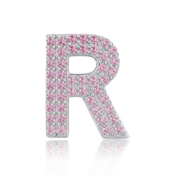 Pink Letter R Charm
