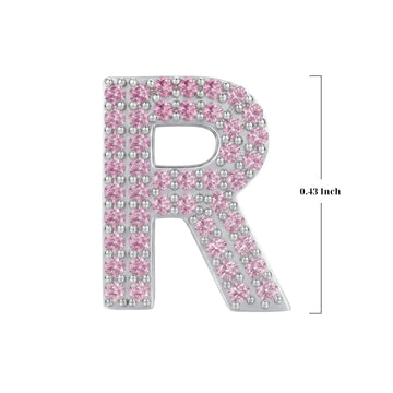 Pink Letter R Charm