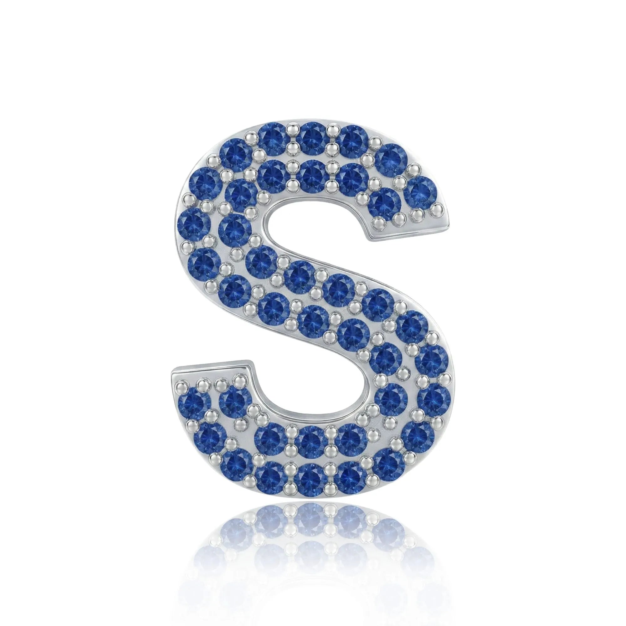 Blue Letter S Charm