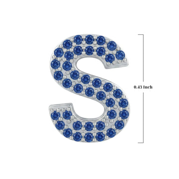 Blue Letter S Charm