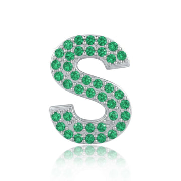 Green Letter S Charm