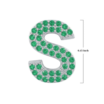 Green Letter S Charm