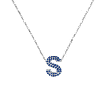 Blue Letter S Charm