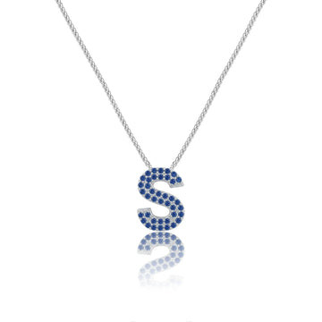 Blue Letter S Charm