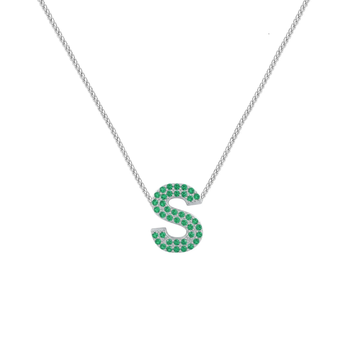 Green Letter S Charm