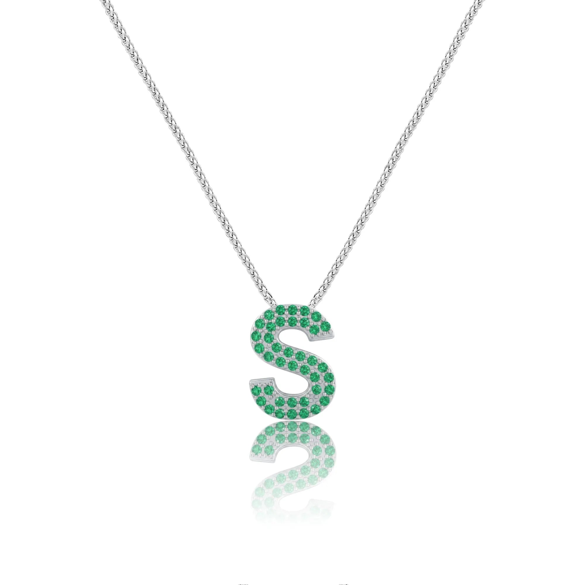 Green Letter S Charm