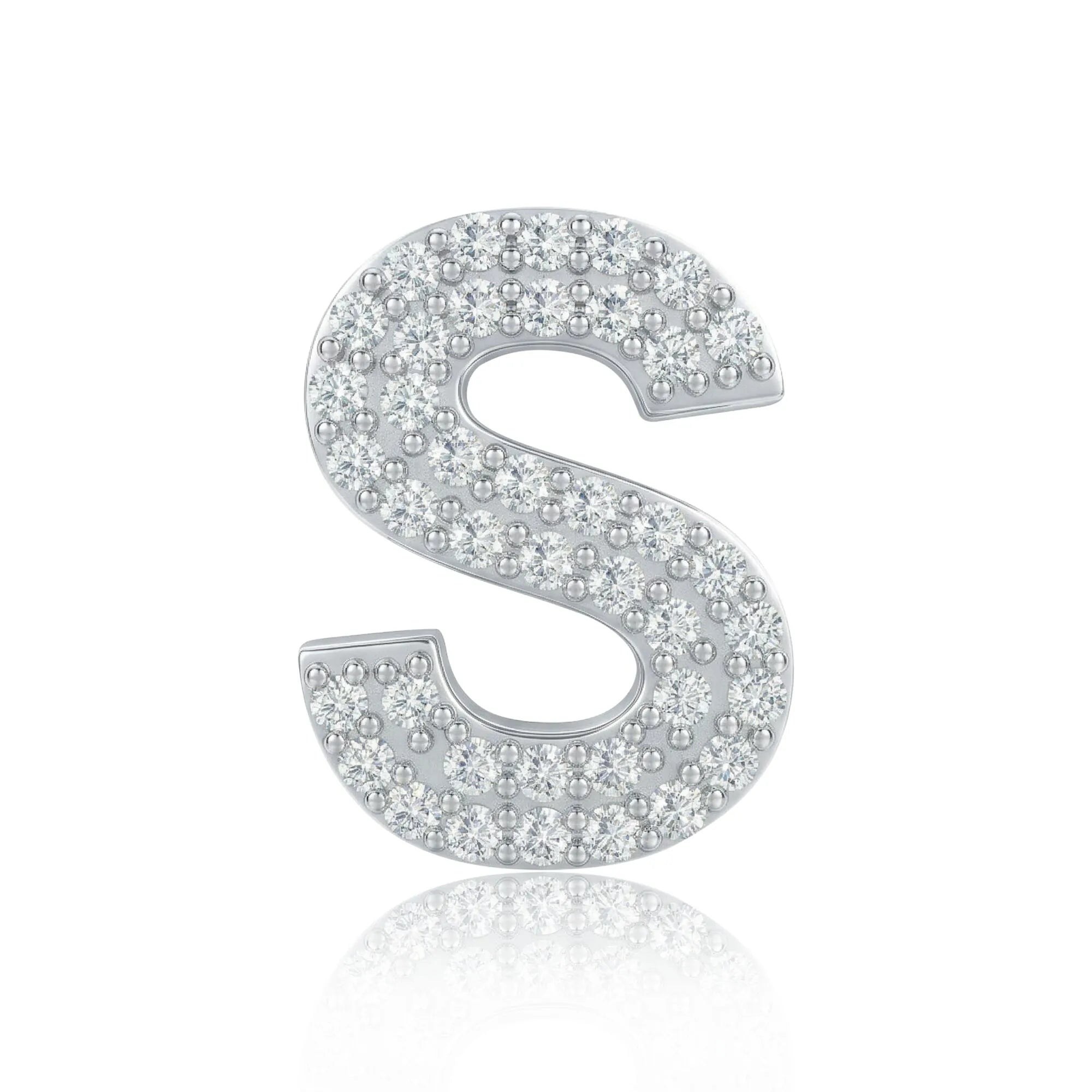Silver Letter S Charm