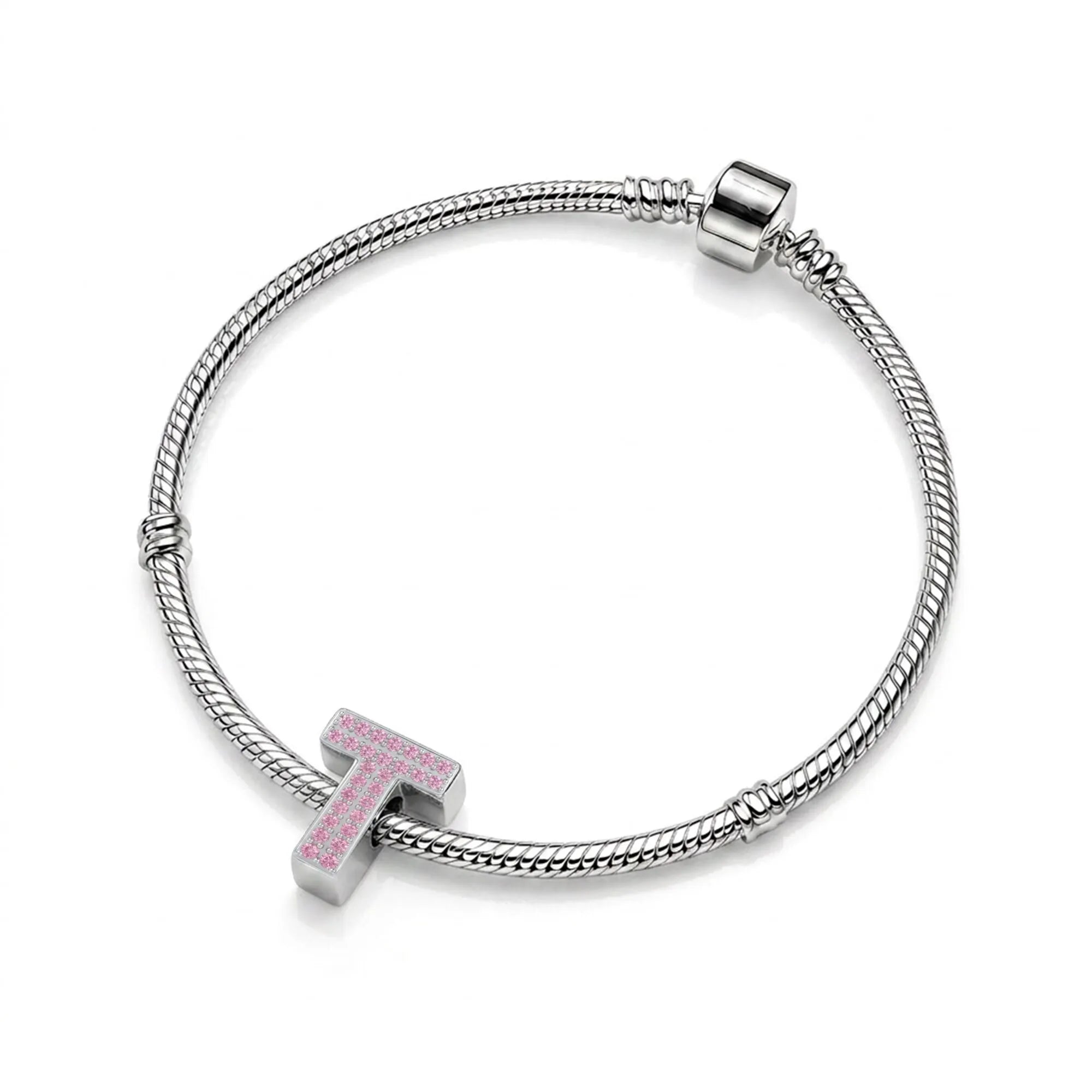 Pink Letter T / Tau Charm