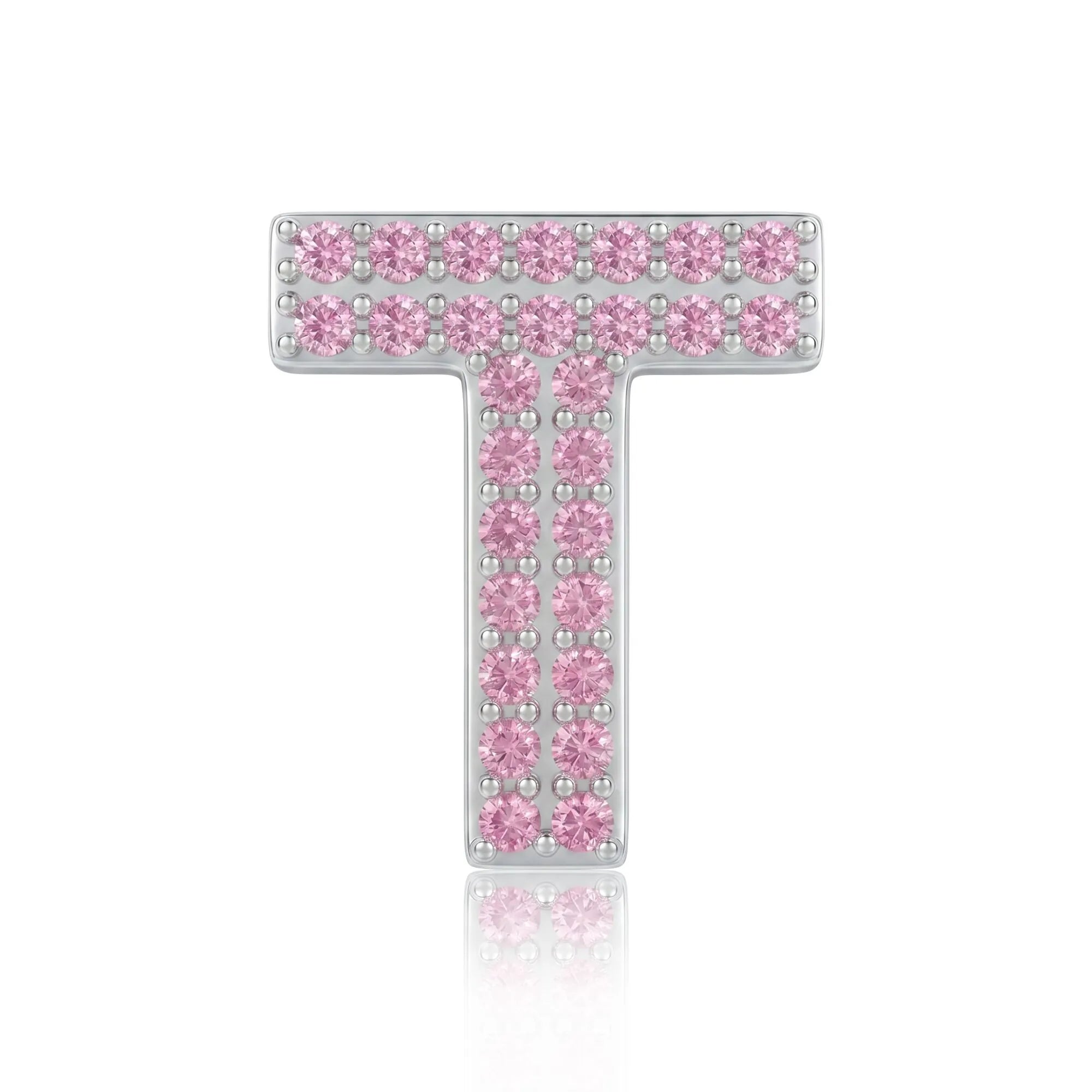 Pink Letter T / Tau Charm