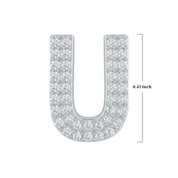 Silver Letter U Charm