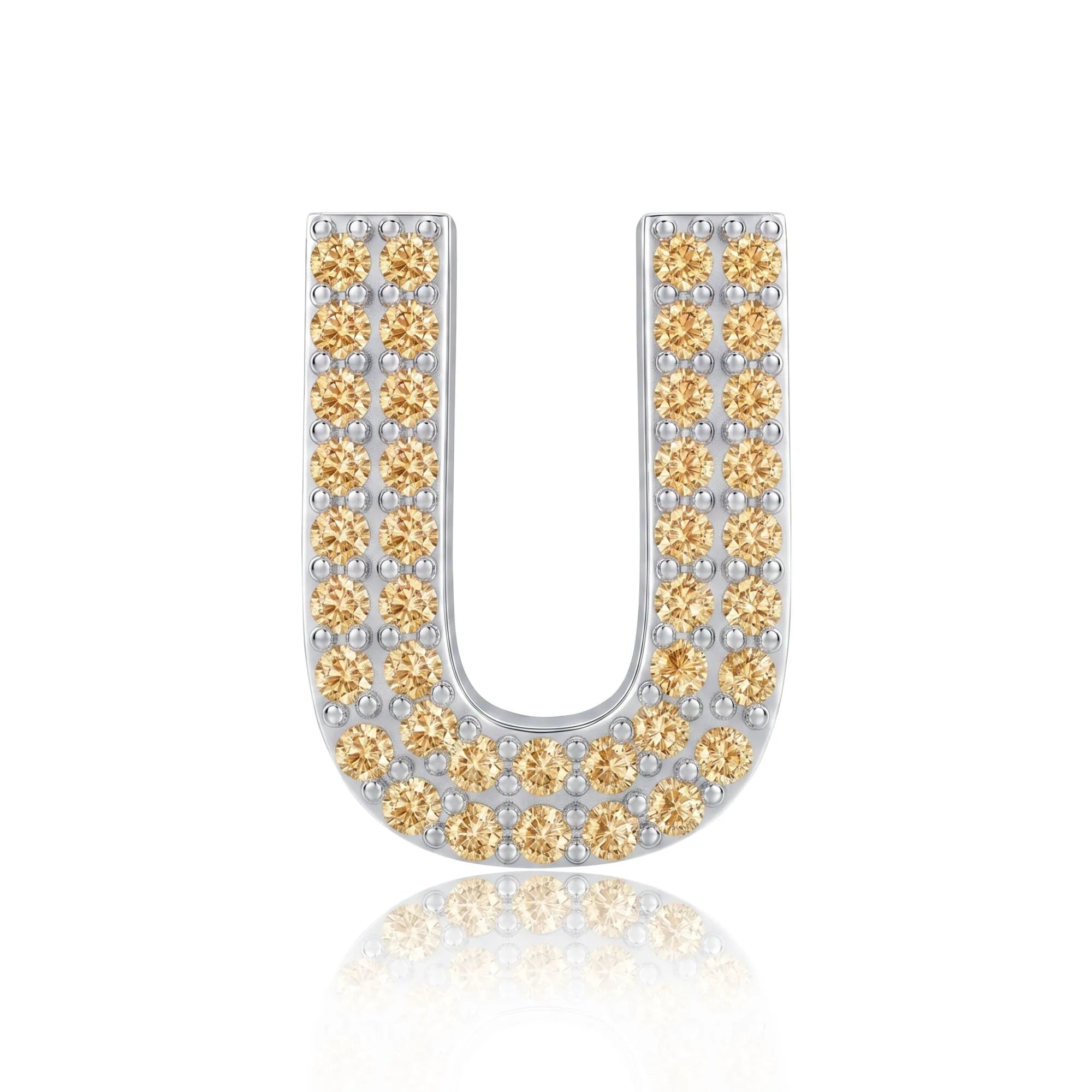 Gold Letter U Charm