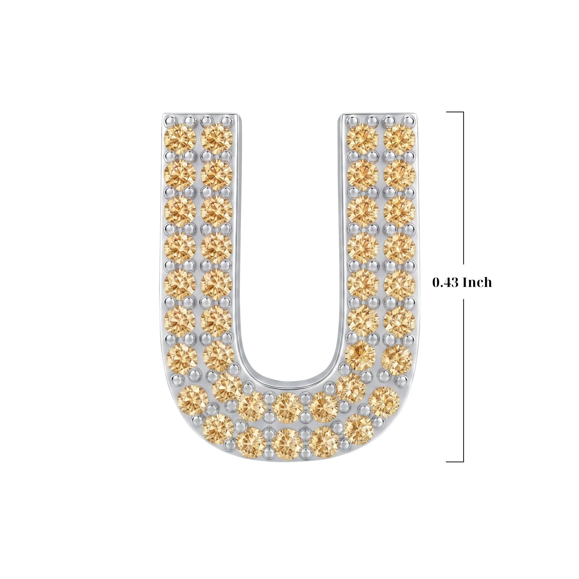 Gold Letter U Charm