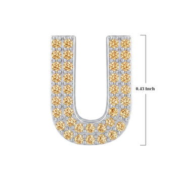 Gold Letter U Charm