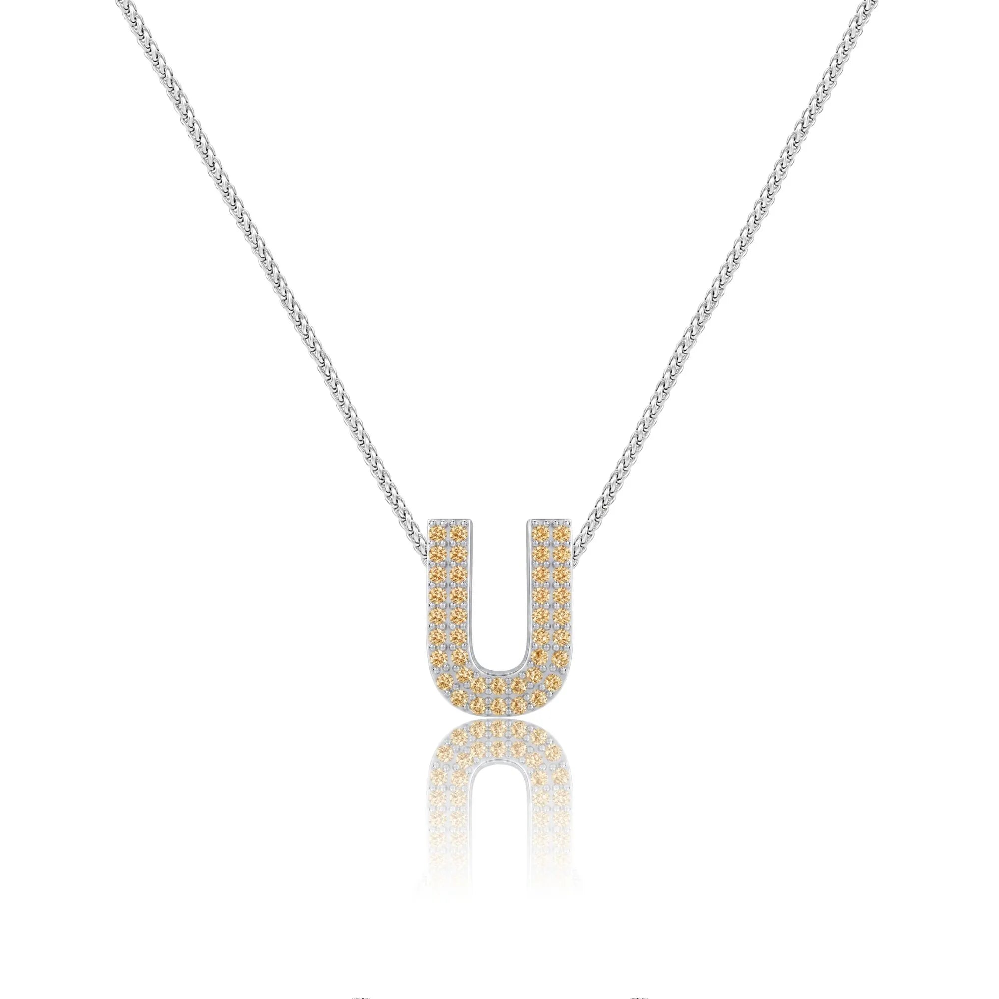 Gold Letter U Charm