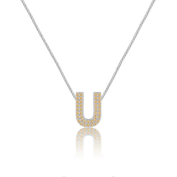 Gold Letter U Charm