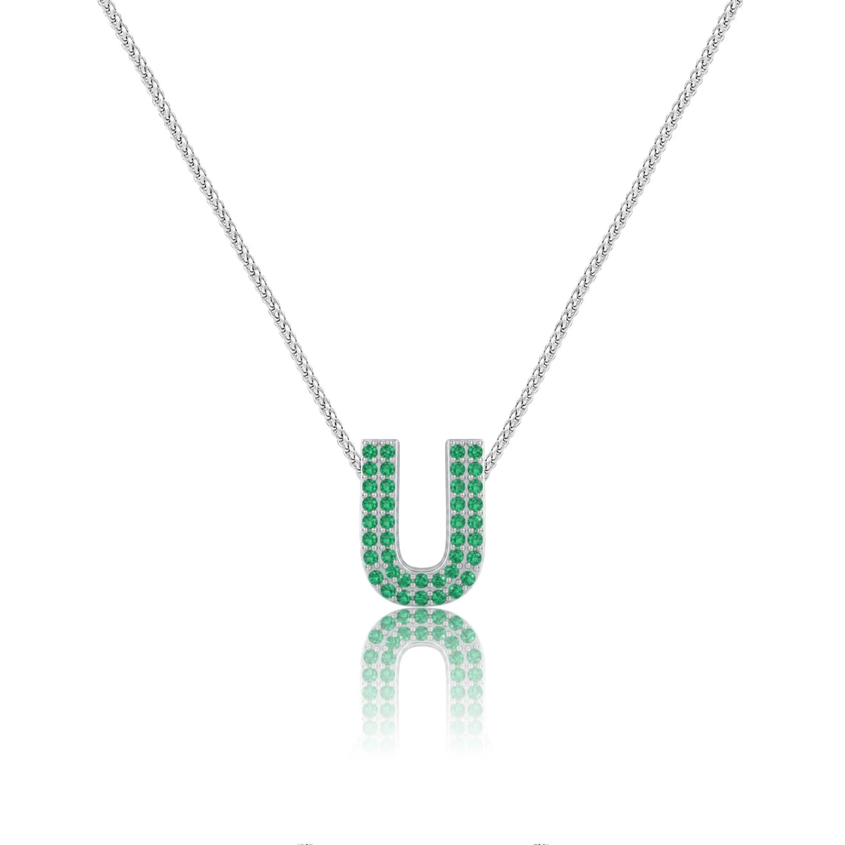 Green Letter U Charm