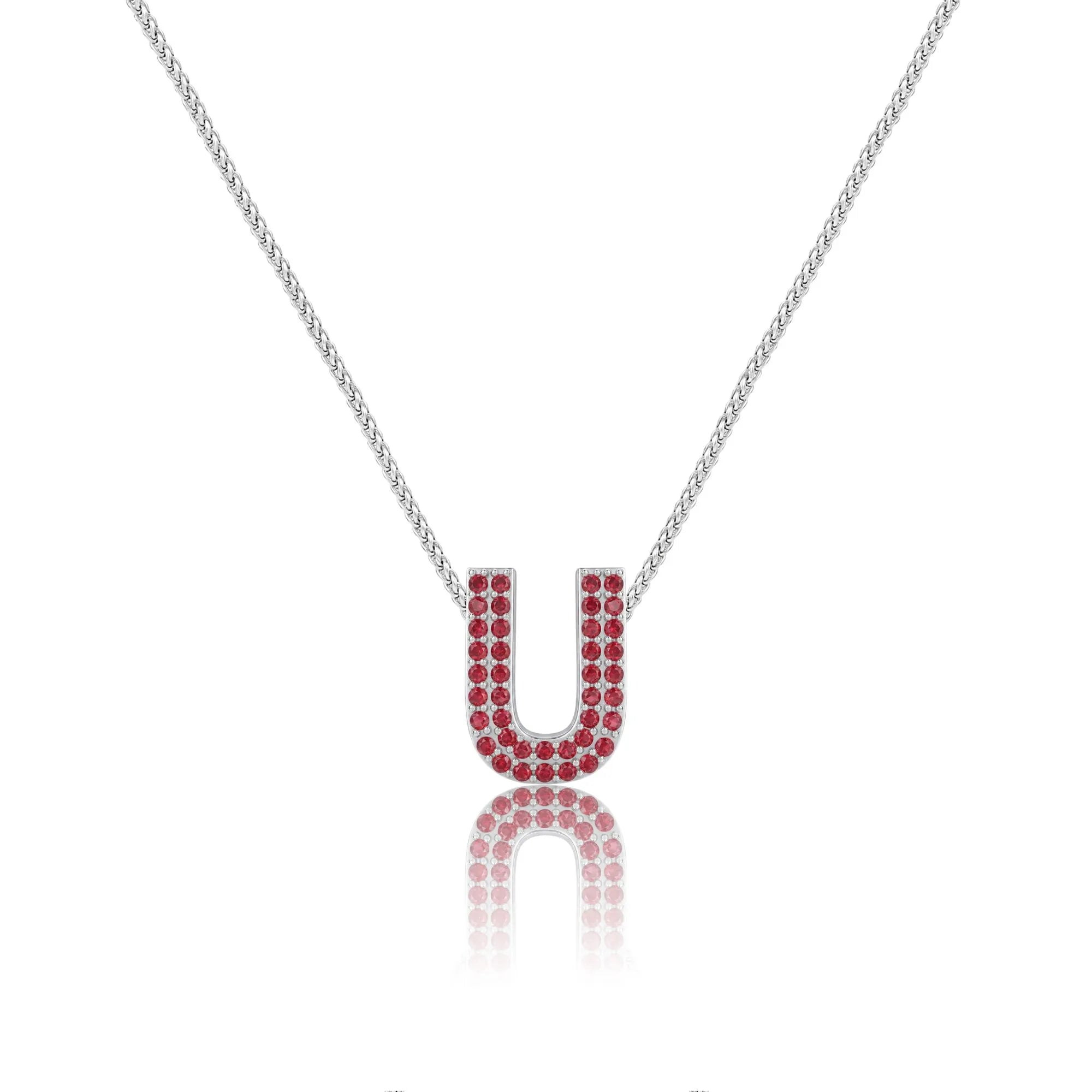 Red Letter U Charm