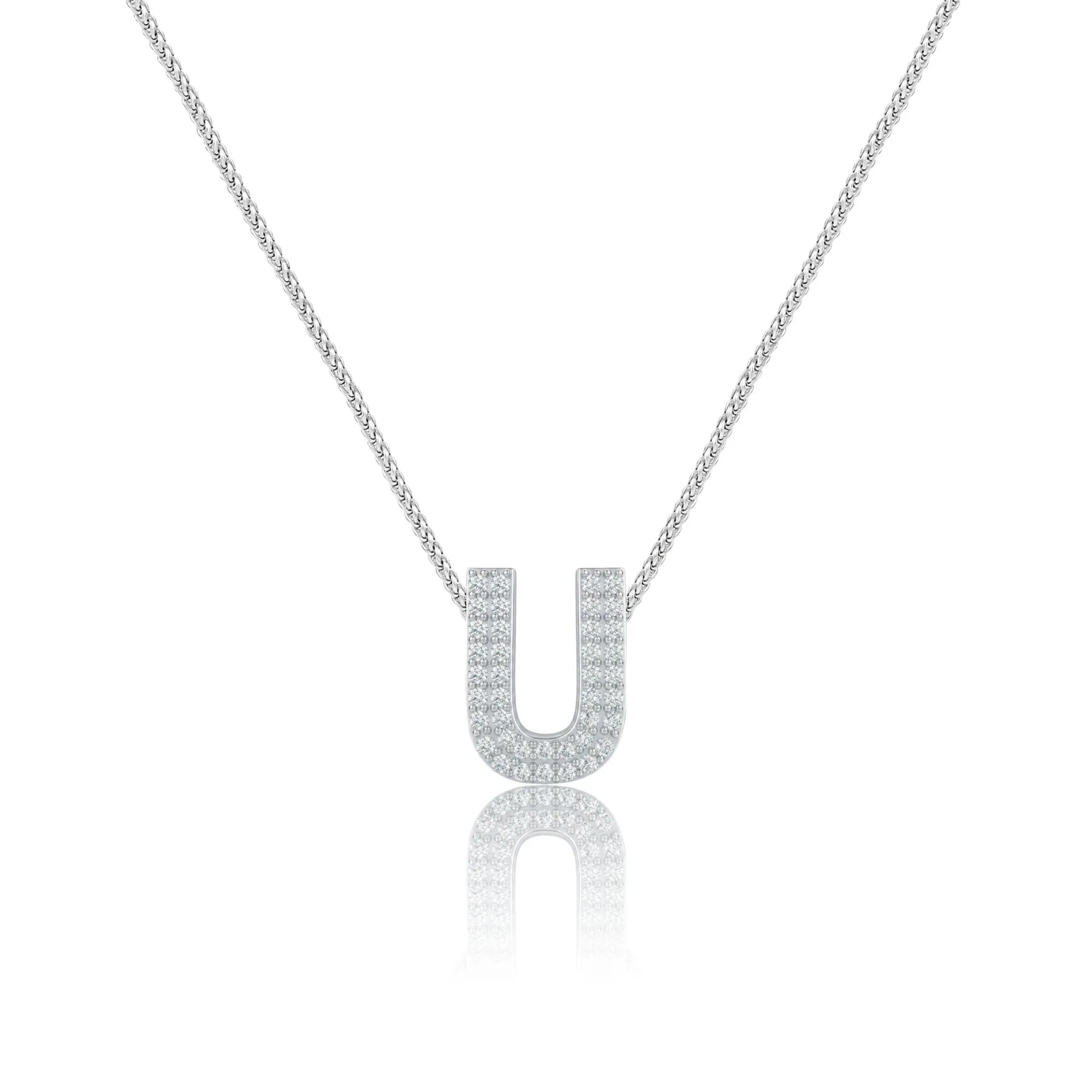 Silver Letter U Charm