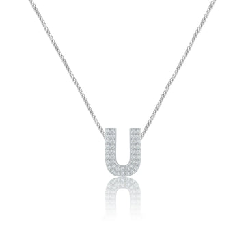 Silver Letter U Charm