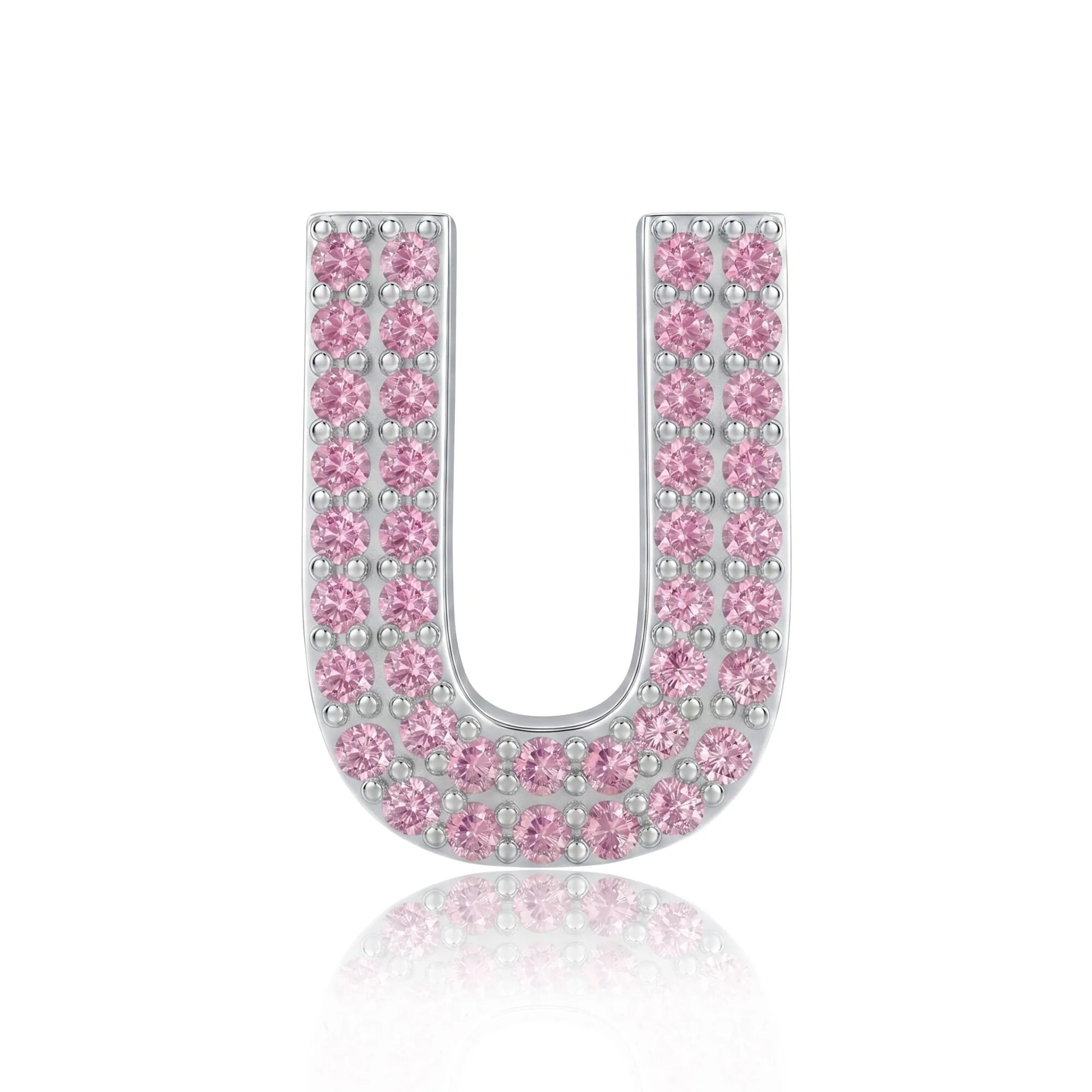 Pink Letter U Charm