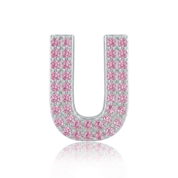 Pink Letter U Charm