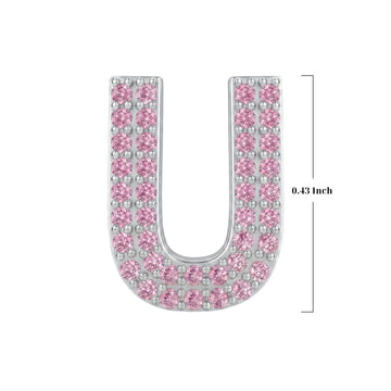 Pink Letter U Charm