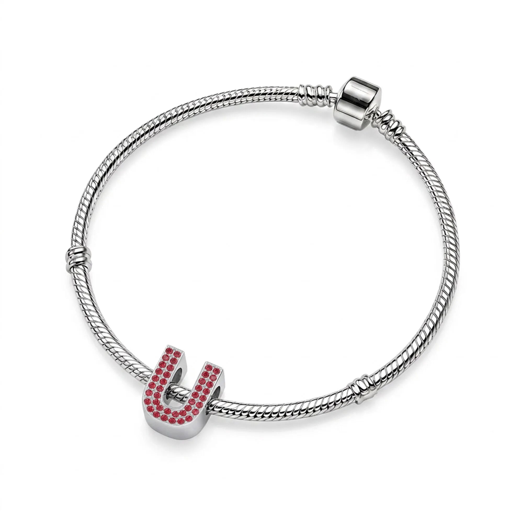 Red Letter U Charm