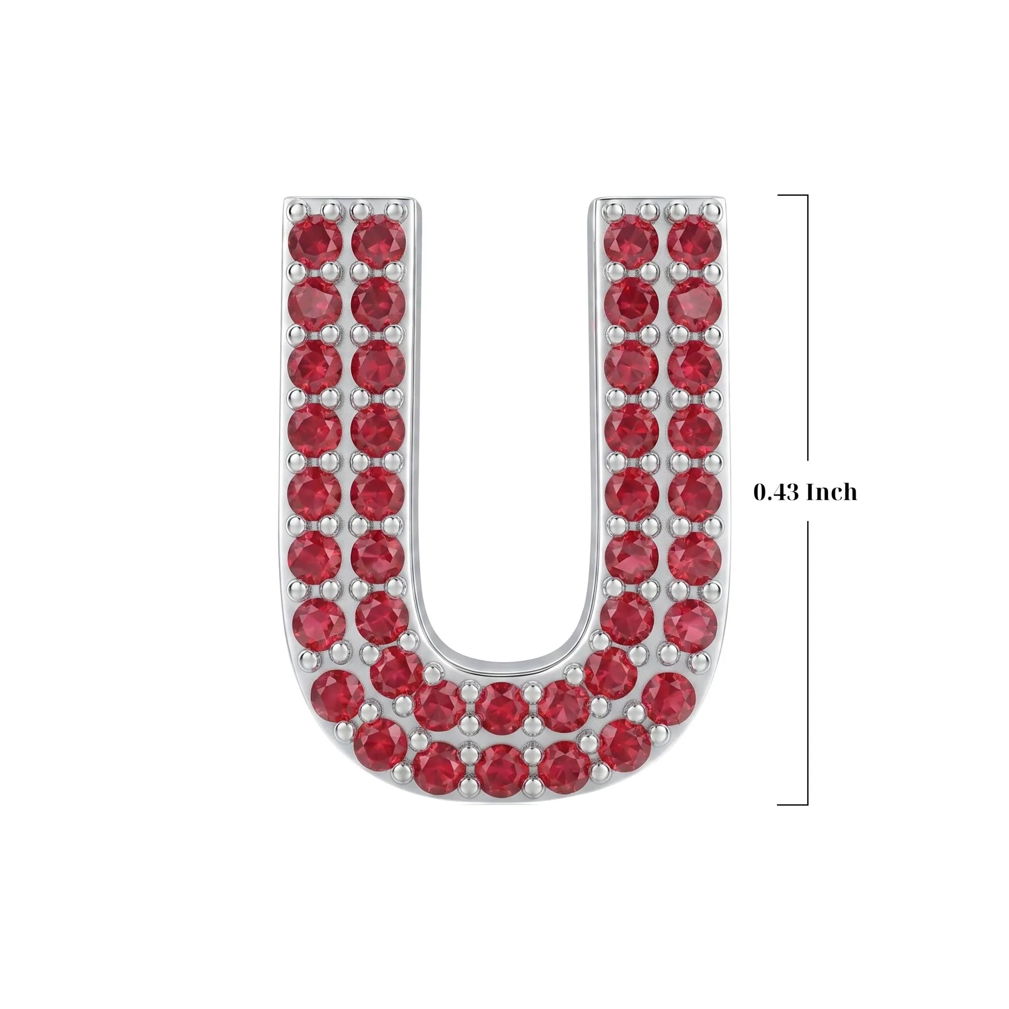 Red Letter U Charm