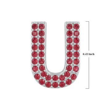 Red Letter U Charm